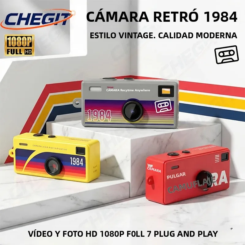 Mini Cámara Espía HD 1080P con Llavero Retro, Flash Integrado y Enfoque Automático 130 °   Lente Gran Angular Compatible con Tarjetas de Memoria