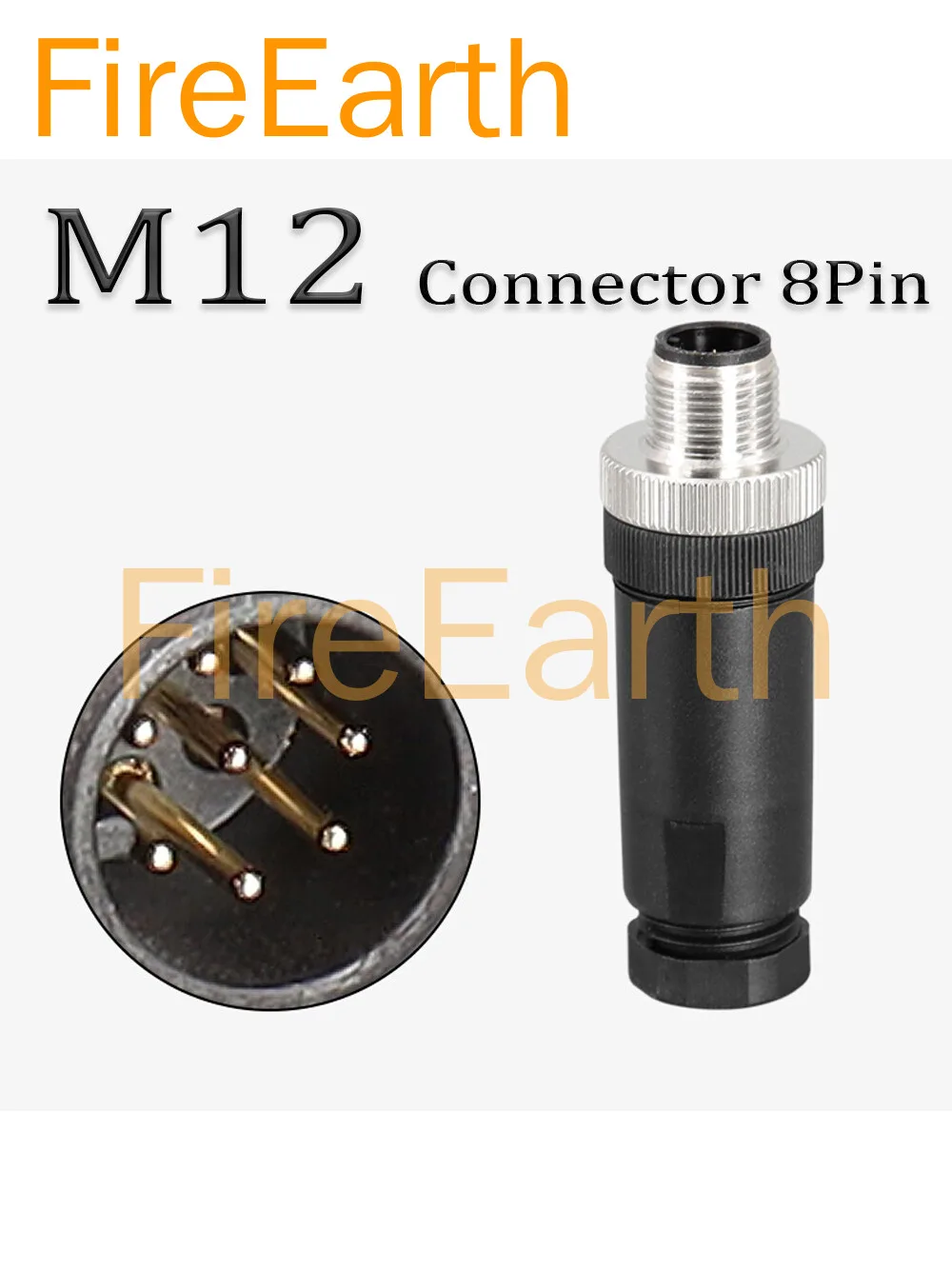 M12 Sensor Connector 8 Pin Male/Female 8pin A Code PG7 Wireable Connectors Plug