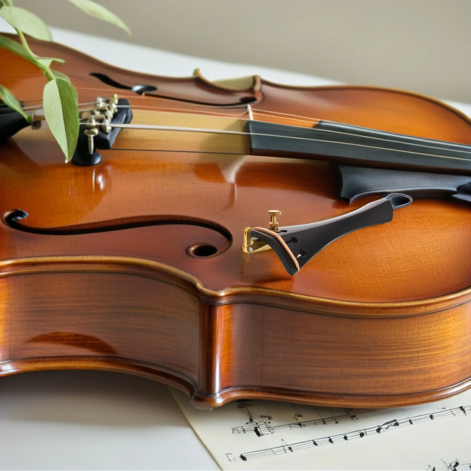 

Violin Ebony Tailpiece 4 4 with Fine Tuners Wooden String Board for Violin Musical Instrument Accessories Tailpiece Fine Tuners