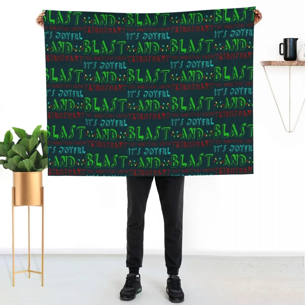 Blast This Christmas Music! Throw Blanket for winter Travel Soft Plaid valentine gift ideas Custom Summer Beddings Blankets