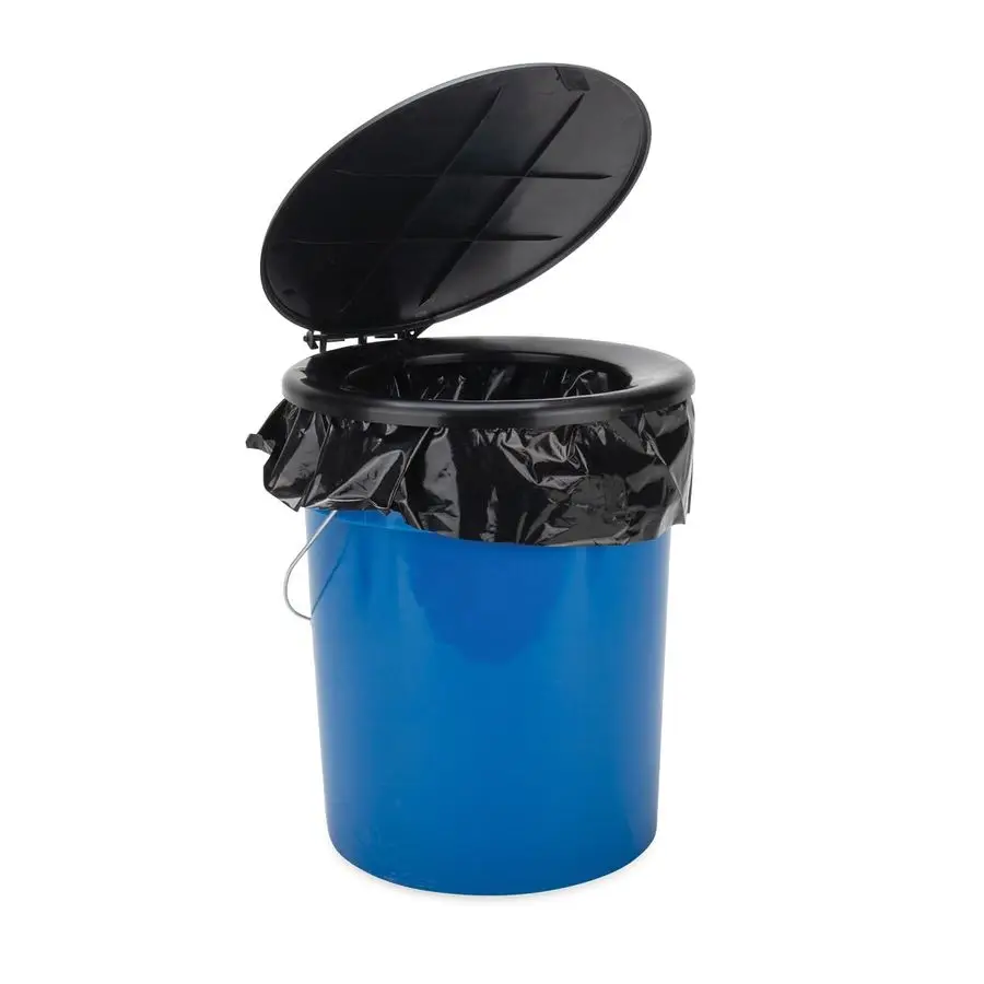 

Portable Toilet Bucket with Seat amp Lid 5Gallon Camping Toilet with Bag Liners amp Carry Handle Lightweight, Easy to Clean, Dur