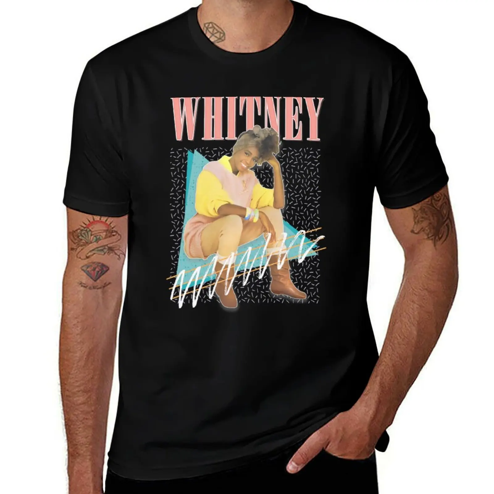 

Whitney - 80s Vintage Aesthetic Design T-Shirt Construction Work Tee Shirt