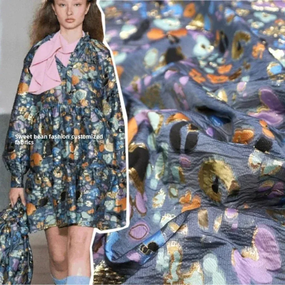 

Металлическая проволока, парча, жаккардовая ткань, окрашенная в пряже, классический пиджак, модная брендовая дизайнерская одежда, ткань для шитья своими руками