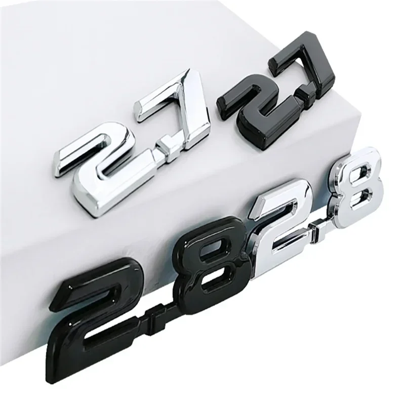 ABS Emblem Decal Auto Kofferbak Badge Sticker For Toyota 2.7 2.8 Yaris Corolla 4Runner Avalon Avensis Aygo CHR Auris Accessoires