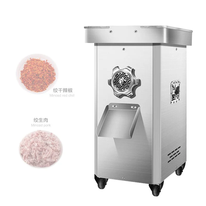 مفرمة اللحم الكهربائية التجارية الفولاذ المقاوم للصدأ متعددة الوظائف المنزلية التلقائي مفرمة اللحم آلة تعبئة السجق اللحوم