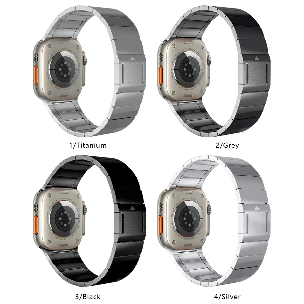 

Stainless Steel Link Bracelet for Apple Watch band 44/45/46/49mm Metal Magnetic Strap IWatch Series10 9 8 7 6 SE Ultra2 49 45 mm