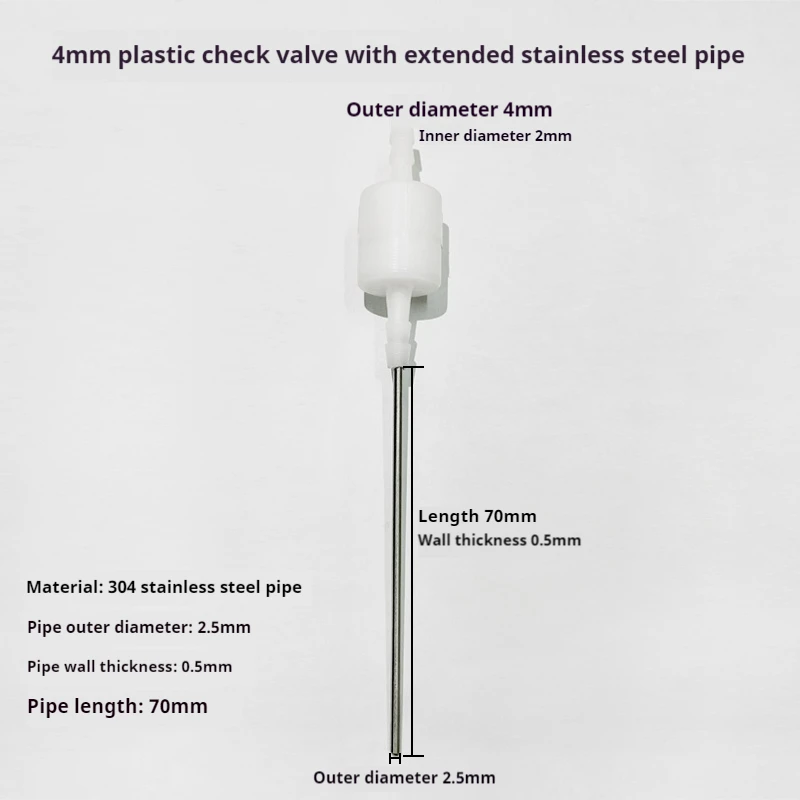 Filling Machine Part Discharge Nozzle Extended Filling Head Plastic Check Valve Anti Drip One-Way Valve 4mm 6mm 8mm 10mm 12mm
