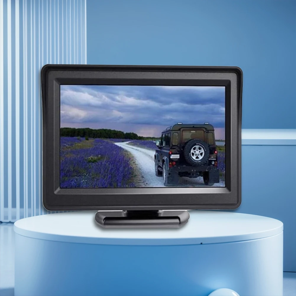 شاشة عكسية للسيارة رقمية عالية الدقة 4.3 بوصة مع مدخلات AV مزدوجة لتعزيز السلامة وشاشة عرض كاميرا الرؤية الخلفية الواضحة #3