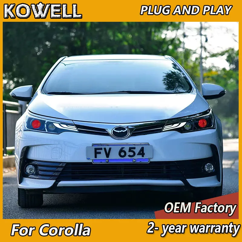 Car Styling for Toyota Corolla Headlights 2017-2018 Corolla Head Light DRL Turn Signal Low High Beam Projector Lens