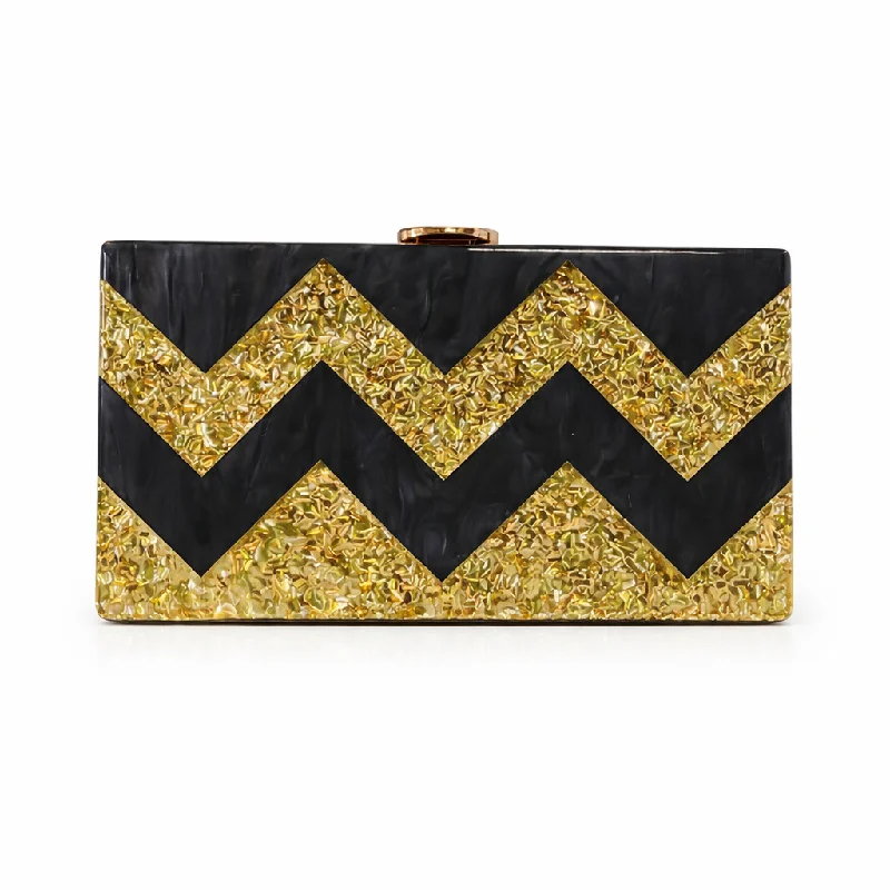 حقيبة كتف مخلب اللؤلؤ الاكريليك أنيق وصول جديد للمناسبات مخطط المرقعة Crossbody الفاخرة مساء الحقيبة الصغيرة المرأة