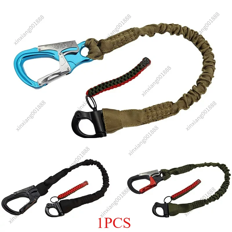 For Quick Release Elastic Lanyard Dual Head Frog Buckle Waist Strap Outdoor Training Quick Disconnect Connecting Belt