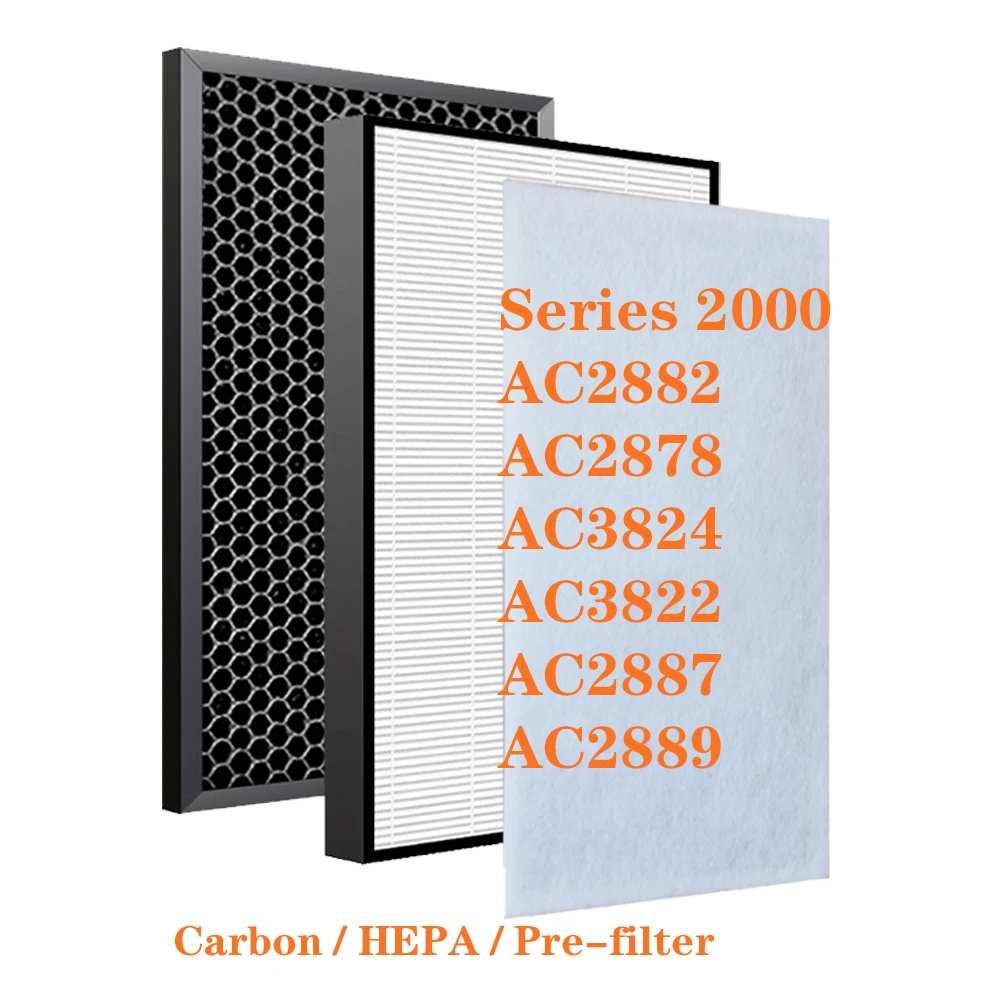 

Replacement for Philips FY2422 FY2420 Air Purifier Filter HEPA & Active Carbon for AC2882 AC2878 AC3824 AC3822 AC2887 AC2889