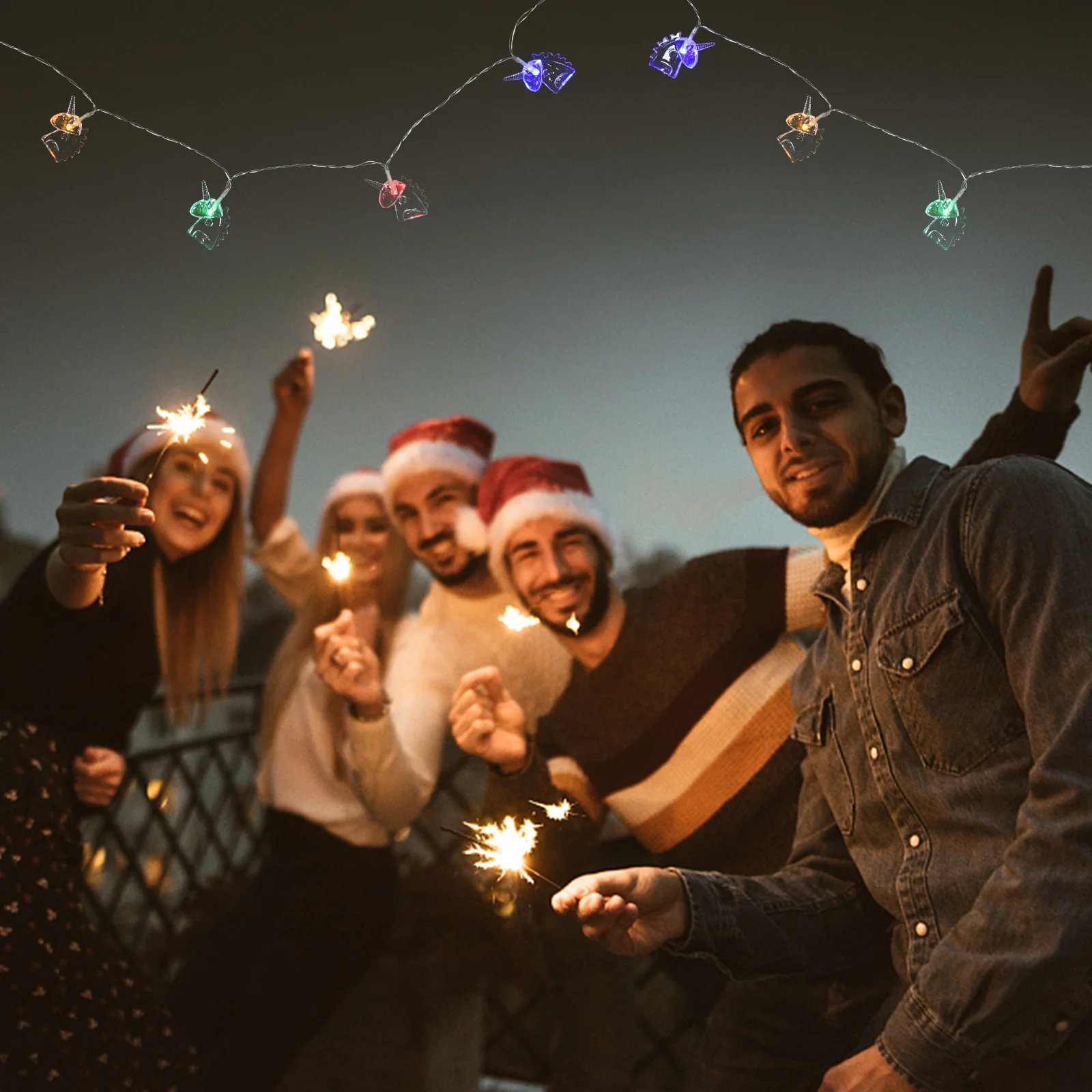 LED يونيكورن سلسلة ضوء 7M 70LED التحكم عن بعد أضواء الزخرفية لعيد ميلاد الزفاف الذكرى الاحتفال حفلة المنزل