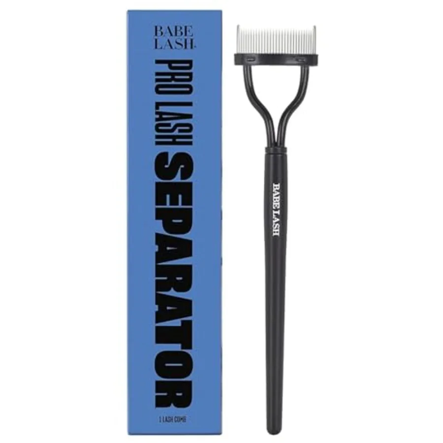 

Pro Eyelash Separator, Removes Clumps on Mascara, Reusable Stainless Steel Lash Comb for Cleaning Lashes