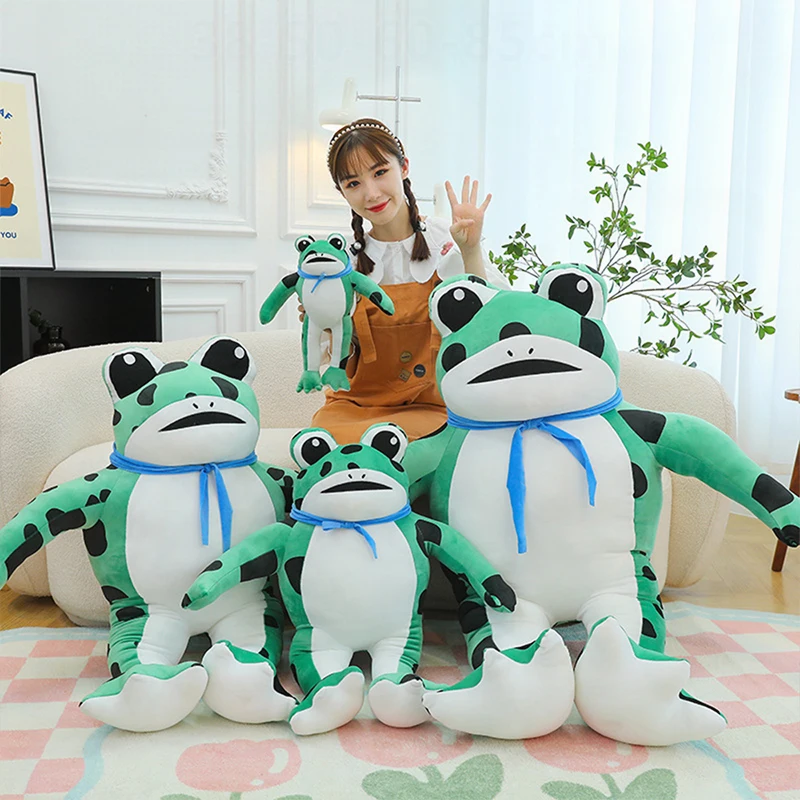 

Kawaii Stuffed Frog Doll Plush Toy Cute Baby Frog Soft Animal for Kids Birthday Xmas Gift Adorable Cuddly Plushie New Trendy