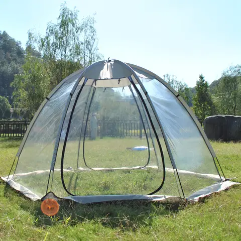 Transparent Bubble Tent - Igloo Tent - 4 Person Screen House for Patios,Large Oversize Weather Proof Pod - Cold Protection Tent