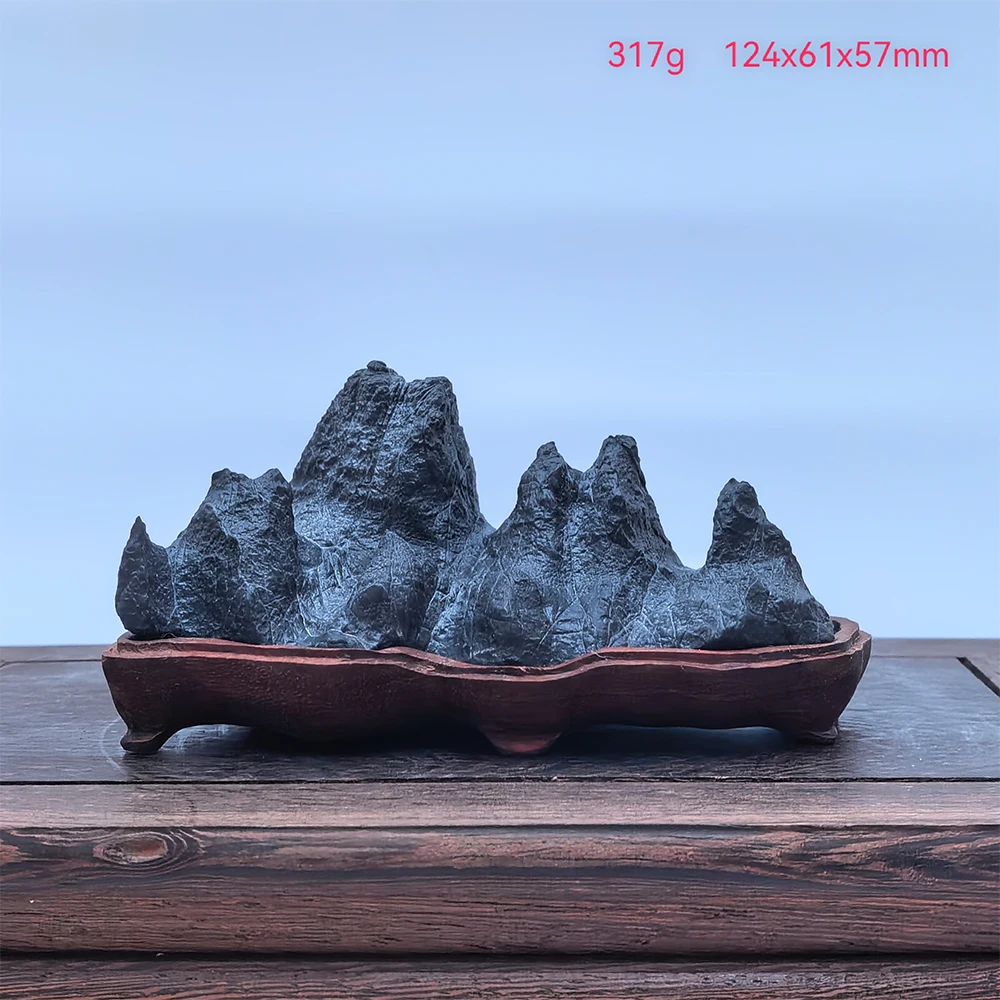 Asian Suiseki Natural Stones Water Rock Crystal Reiki Healing Crystal Mountain Room Decor Unique Precision Stone for Relaxation