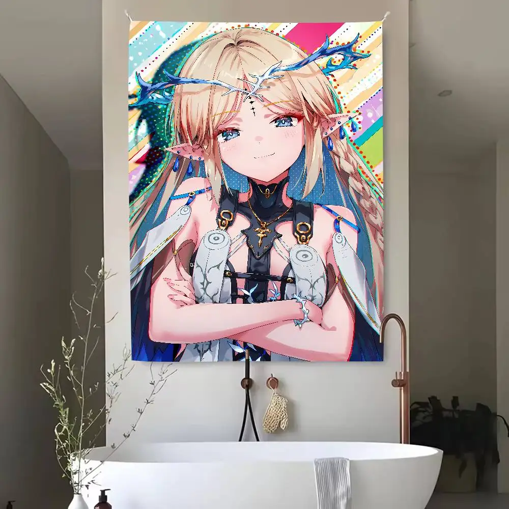Pretty Hot Kawaii Girl Fashion Cartethyia Tapestry Wall Hanging Wall Rugs Dorm Decor Blanket Camping Decoration Tapestry