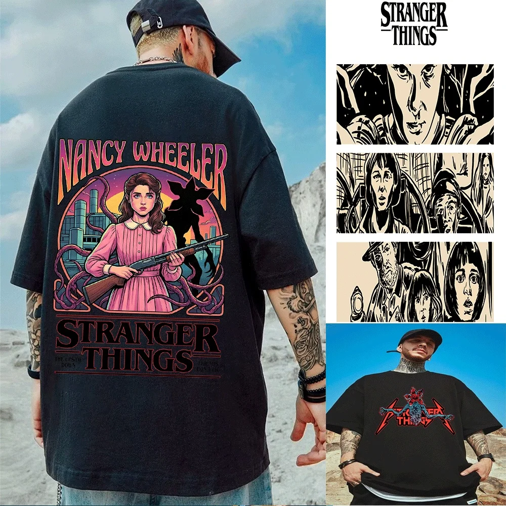 

Стильные футболки для родителей и детей с рисунком «Очень странные дела» Нэнси Wheeler, перевернутые тематические друзья «Не лежать», идеальное одинаковое семейное сочетание