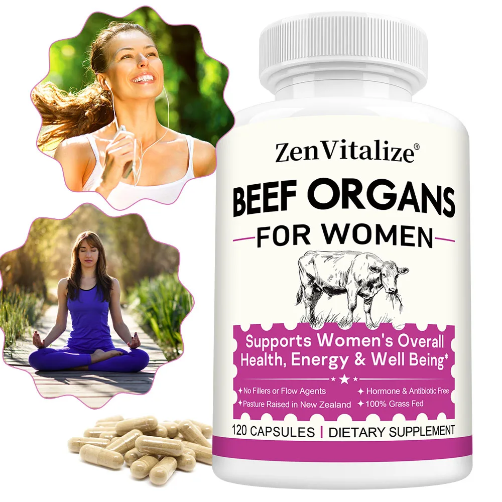 

New Zealand Grass-fed Dried Beef Liver Capsules for Women, Support Heart, Brain, Blood, Liver Health and Immune System