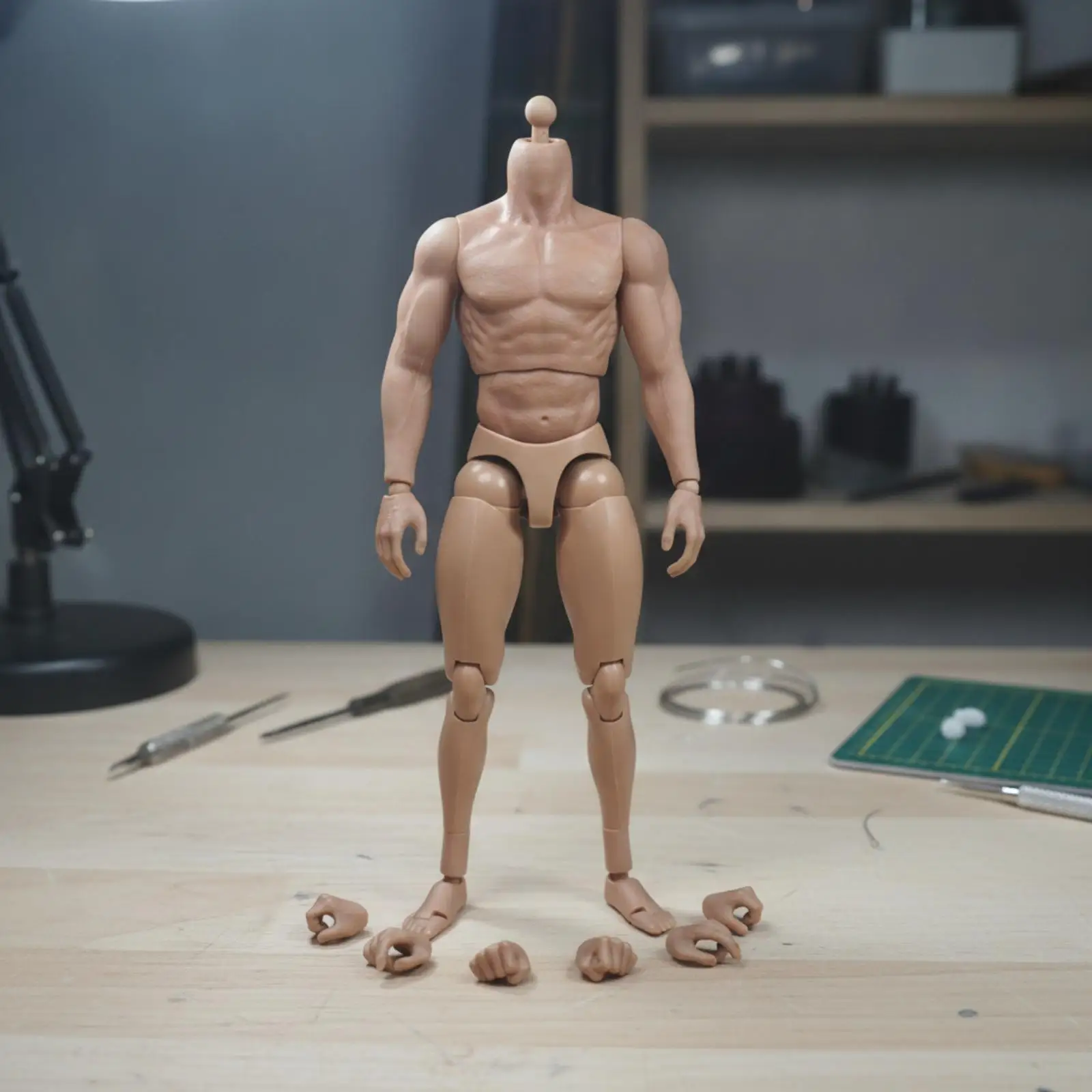 Male Figure Body with Extra Hands 1/6 Scale Action Figure Body with Interchangeable Hands Customizable Poseable for Hobbyists