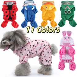 Pet Dog Raincoat Fashion Duck Frog Style Jumpsuit Waterproof Dog Jacket Puppy Water Resistant Clothes for Dogs Pet Coat