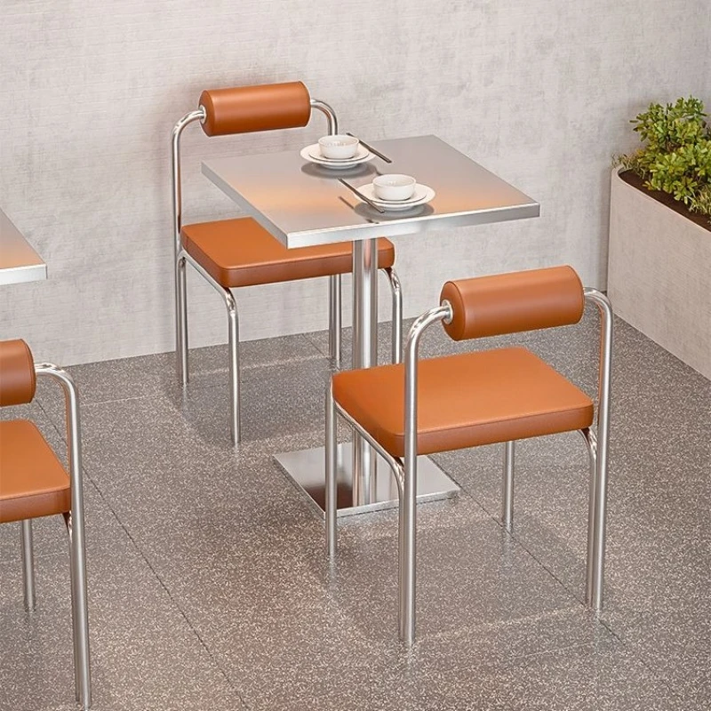 

Stainless Steel Villa Café Chairs Luxury Ergonomic Comfortable Bedroom Café Chairs Hotel Leisure Furniture Stoelen Ls40kfy