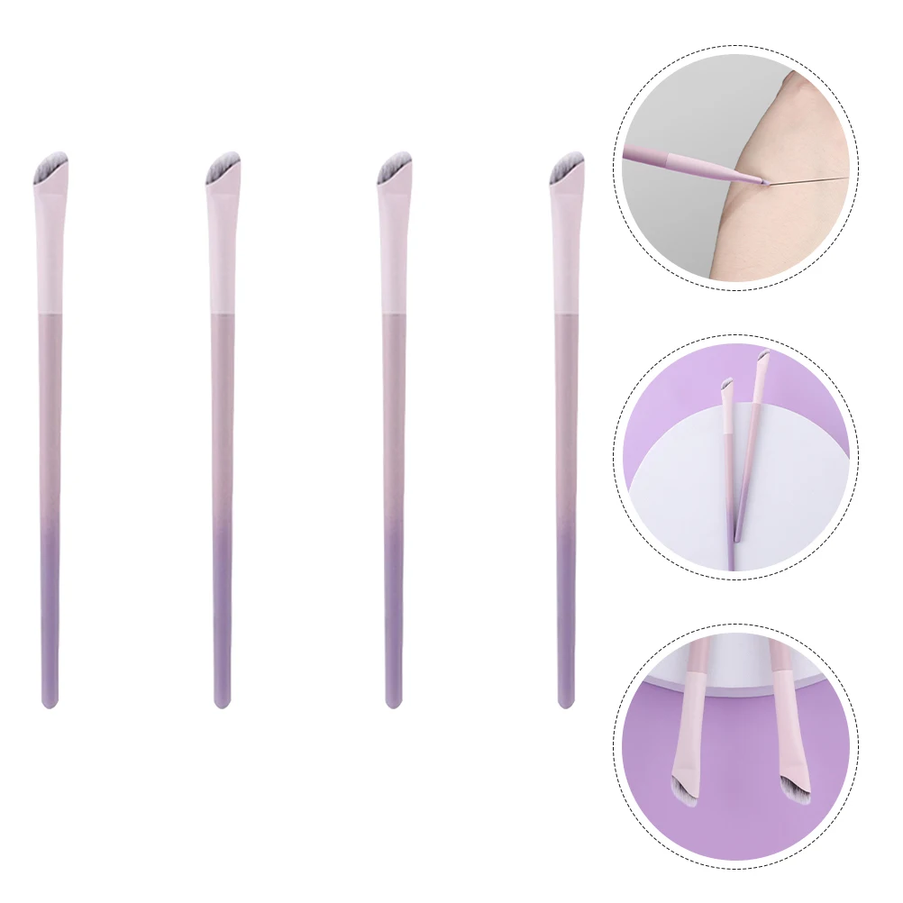 4 Uds. Pincel delineador de ojos Scythe herramienta de maquillaje de ojos de precisión en ángulo juego de brochas de delineador fino portátil para mujeres herramienta de belleza de maquillaje