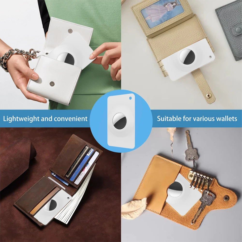 حافظة بطاقات رفيعة للغاية لهاتف Airtag خفيفة الوزن لمحفظة Apple Airtag وغطاء للبطاقات لحقيبة اليد وحقيبة الظهر وحقيبة القابض