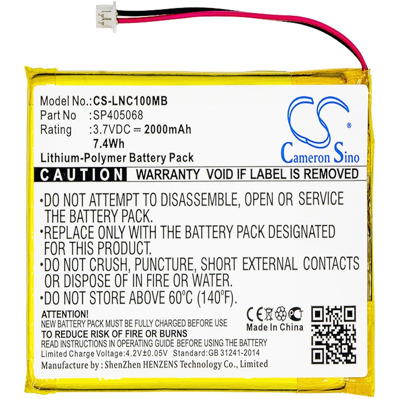 

Li-Polymer BabyPhone Battery for Luvion,3.7V,2000mAh,Supreme Connect,Prestige Touch,SP405068