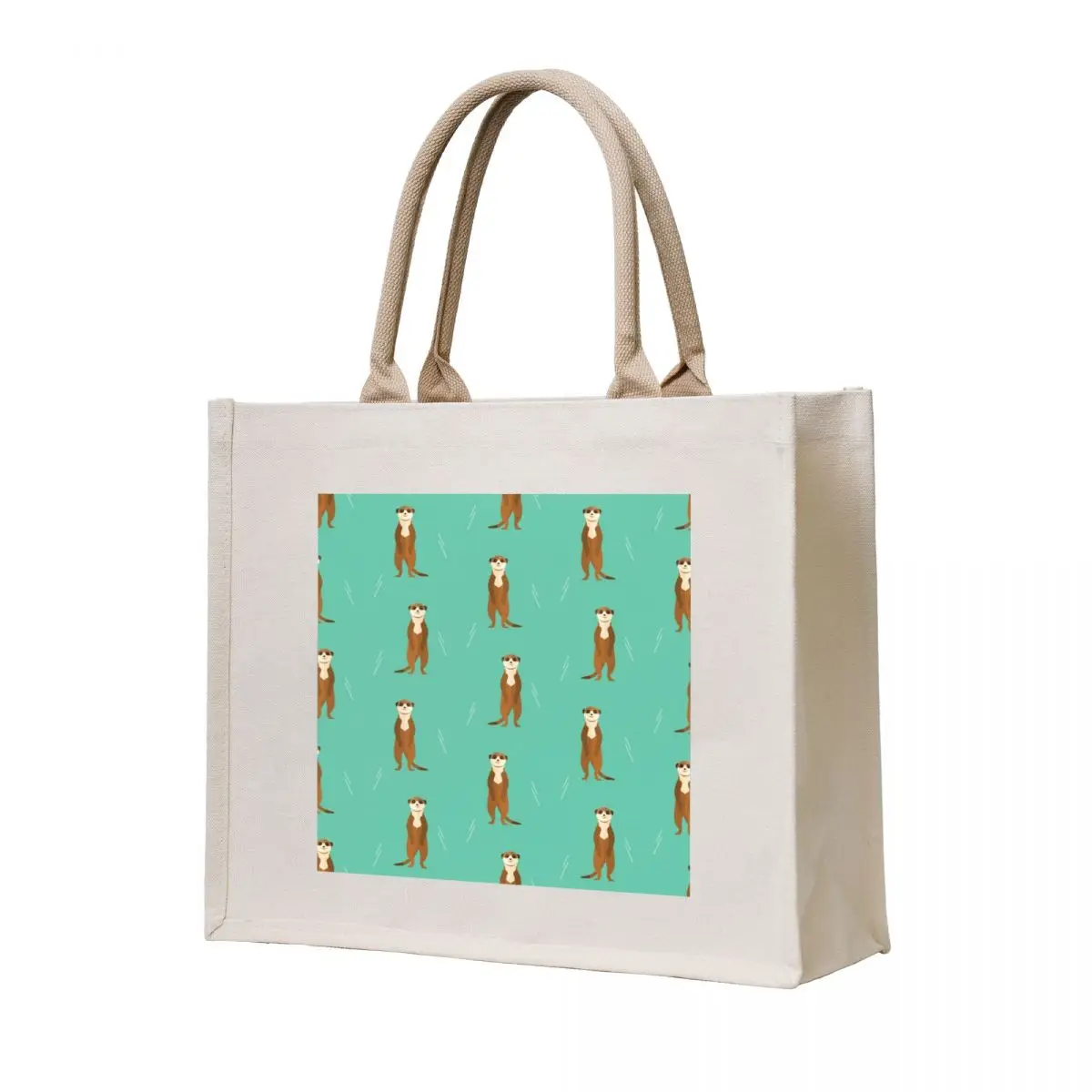 

Meerkats on blue Tote Bag reusable shopping bag Big bag women hand bags