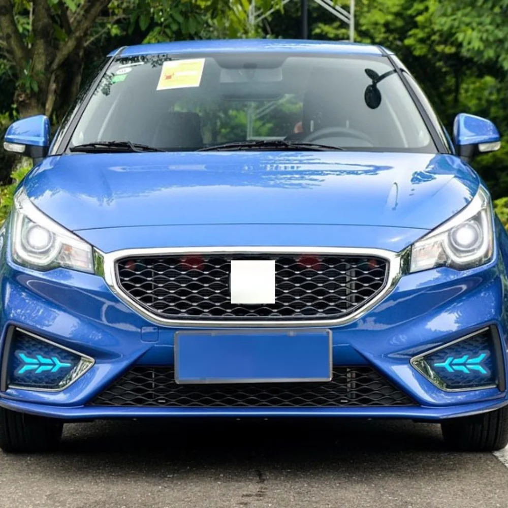 For MG MG3 2017-2018 Yellow White Blue Turning Signal Waterproof ABS 12V Car DRL LED Daytime Running Light Fog Frame Cover