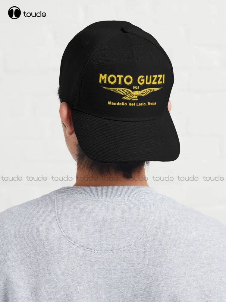 Moto Guzzi. Mandello Del Lario. 1921 Baseball Cap Party Hats Street Skateboard Harajuku Gd Hip Hop Custom Gift Denim Color Funny