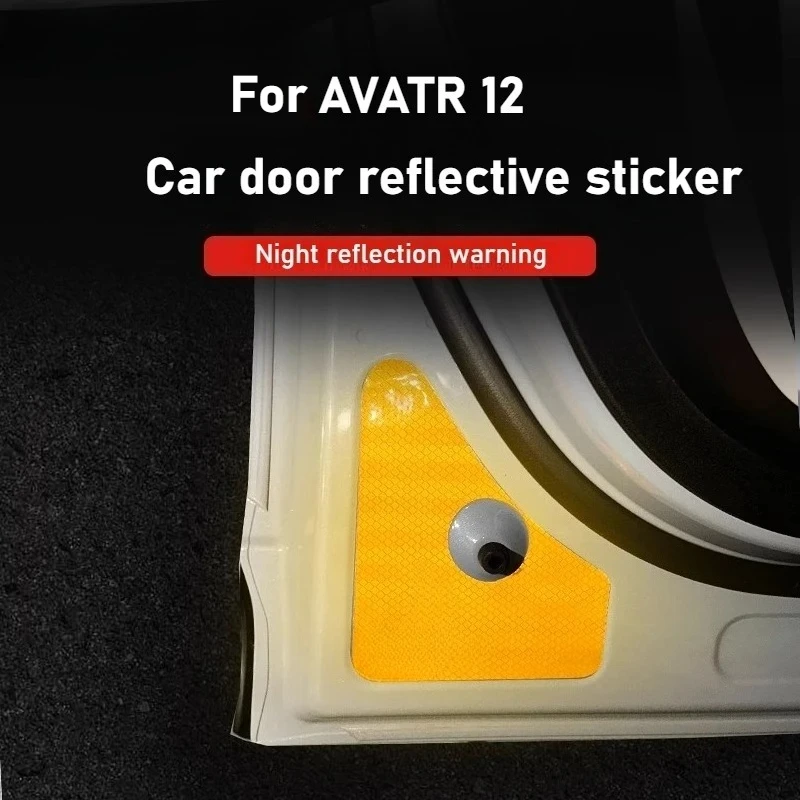 

For AVATR 12 car door reflective sticker modification night glow door opening collision safety warning strip accessories