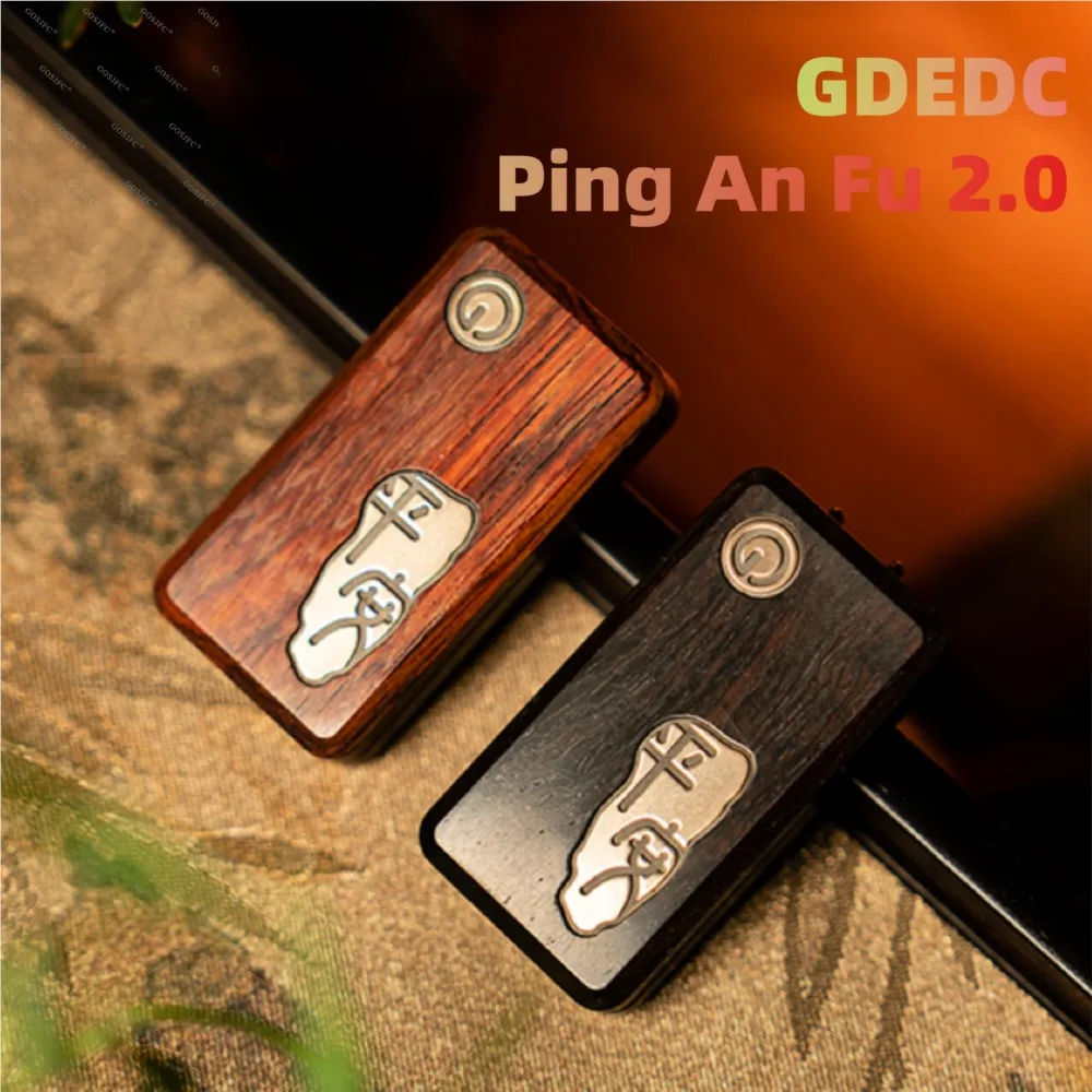

GDEDC An Fu 2.0 East African Black Sandalwood Mechanical Fingertip Fidget Slider Metal Stress Relief Toy
