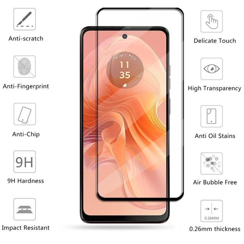 Стекло с полным покрытием для Motorola Moto G04 закаленное стекло Moto G04 04s Защита для экрана HD защитная пленка для объектива телефона Moto G04