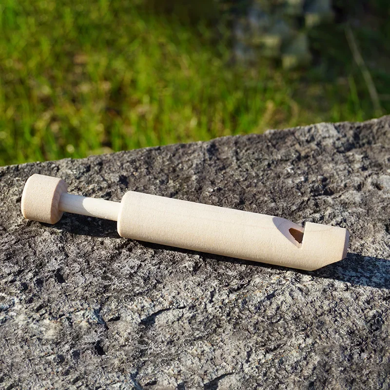 Handmade Solid Wood Bird Call Tube with Stopper, Portable Handheld Musical Tool for Outdoor Fun & Bird Sound Simulation