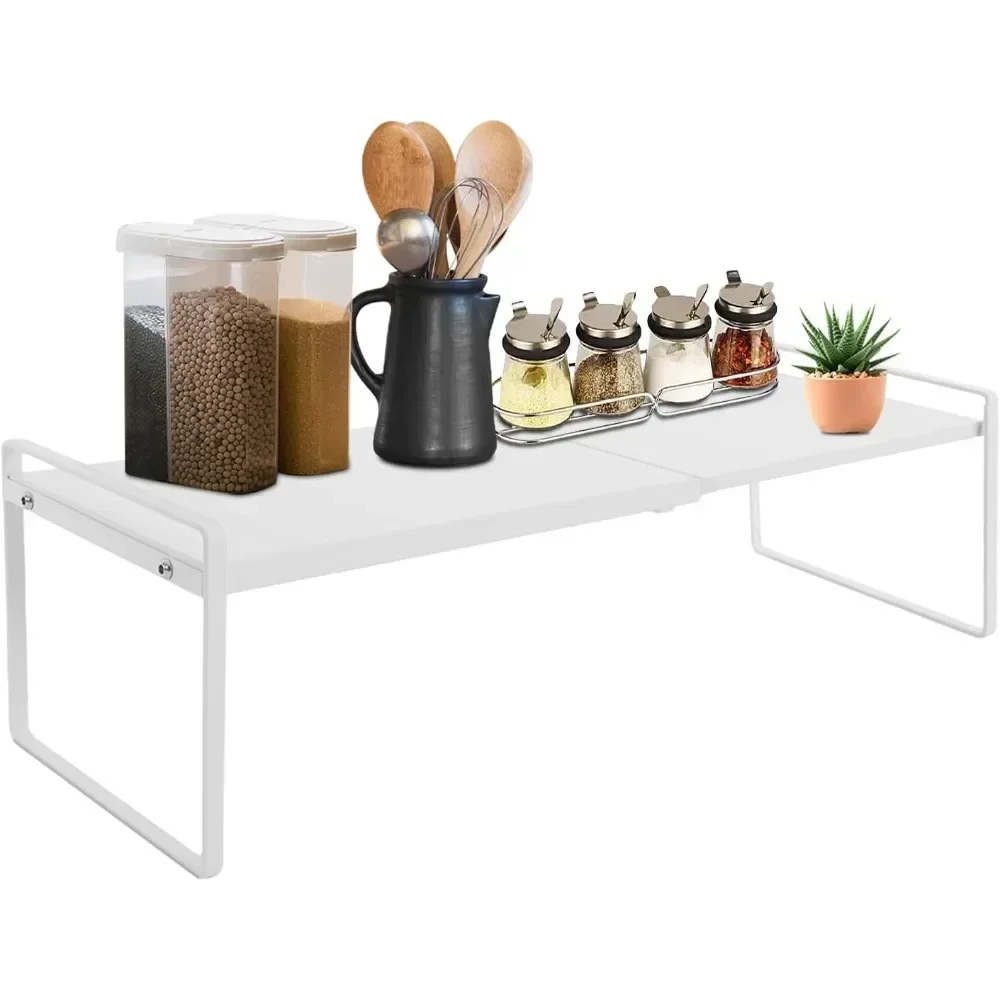 Scaffale da cucina Scaffale per armadio allungabile Inserto per organizer da piano di lavoro rettangolare allungabile impedisce gli oggetti dell'armadio telescopico