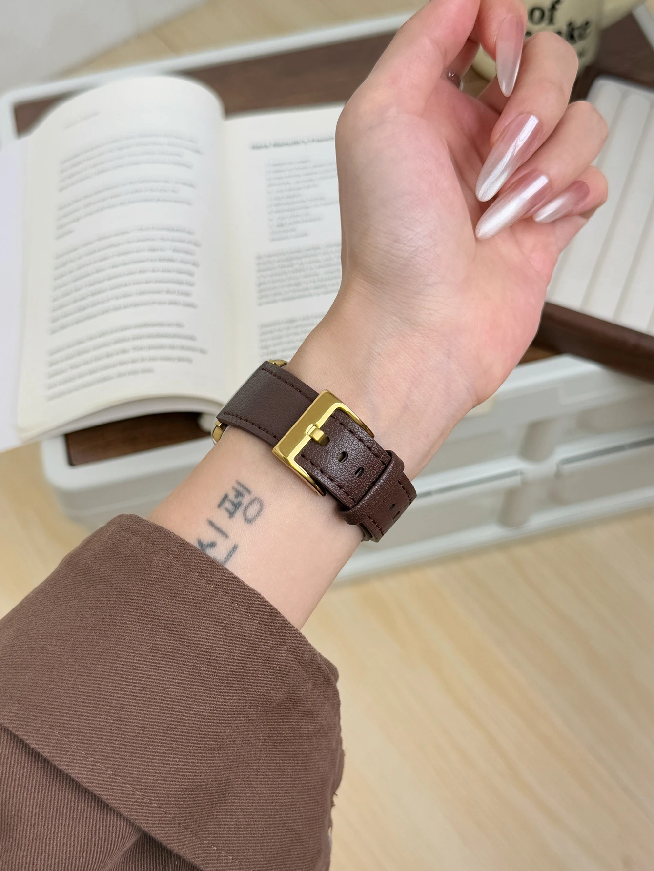 ممتاز 20 مللي متر 22 مللي متر Etoupe حزام لساعة سامسونج جالاكسي 7 FE 5 برو 4 6 الفرقة الكلاسيكية 44 مللي متر 40 مللي متر سوار كوريا حلقة جلدية