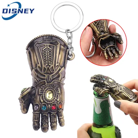 Avengers Thanos Infinity Stones Gloves Bottle Opener KeyChain Marvel Jewelry Infinity Gauntlet Keyrings Backpack Key Holder