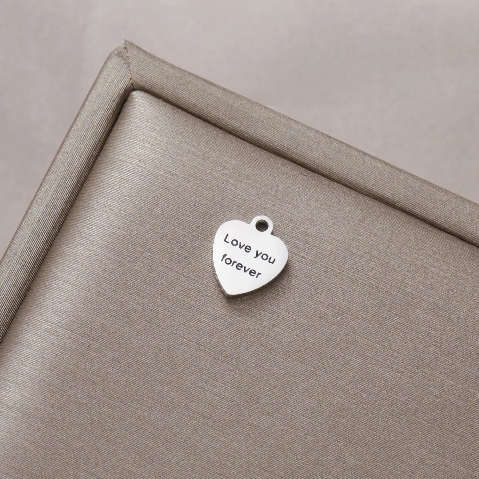 5pcs Stainless Steel Mini Heart Charm 