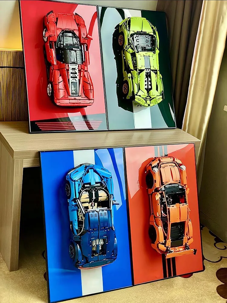 حامل جداري بشاشة عرض معدنية مقاس 31.5 بوصة لطراز LEGO 42083 42143 42115 42056 42096 42172 لبنات البناء