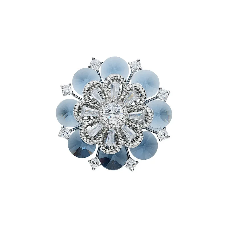Broche tridimensional floral elegante, grande e sofisticado, broche de casaco e acessório de broche sofisticado e requintado