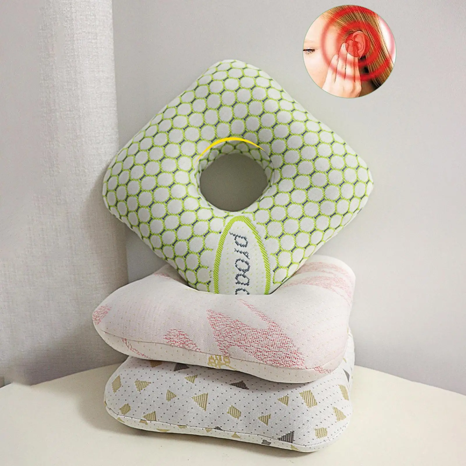 Ear Piercing Pillow Ear Pain Relief For Side Sleepers Donut Pillows  Pillow Protector Neck Head Support Sleeping Cushion