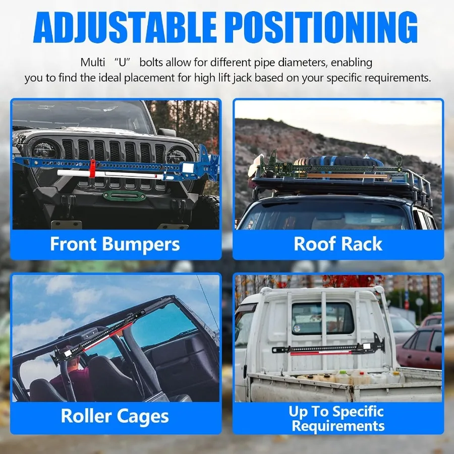 حامل مقبس عالي الرفع 12.5 حامل عالمي قابل للتعديل للمركبات والشاحنات الطرق الوعرة متوافق مع Polaris RZR مثالي لـ Trai #2