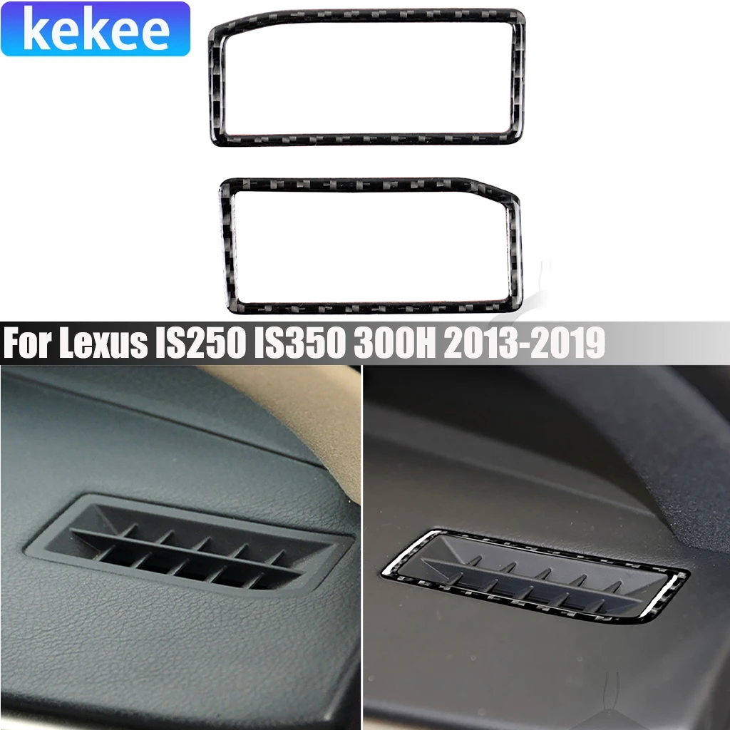 

Carbon Fiber Car Accessories Dashboard Air Vent Outlet Modified Interior Cover Sticker Trim For Lexus IS250 IS350 300H 2013-2020