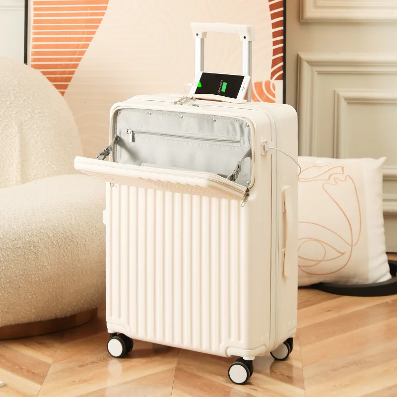 Luggage New Rechargeable Multi-functional Cabin Suitcase Spinner Trolley Suitcase Lockbox Mainland China