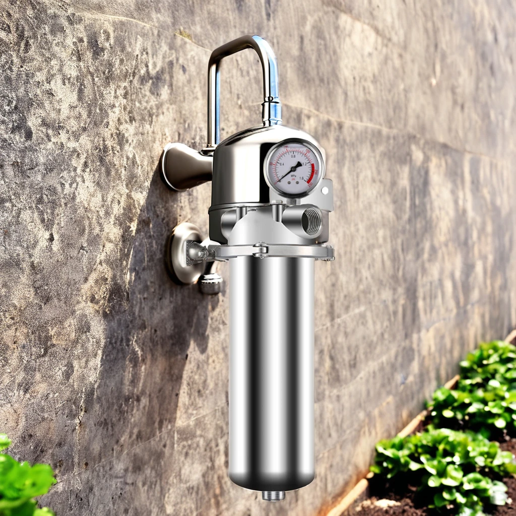 Factory Outlet 10 Ton Stainless Steel Whole House Water Filter Outdoor Wall Mounted Manual Prefilter