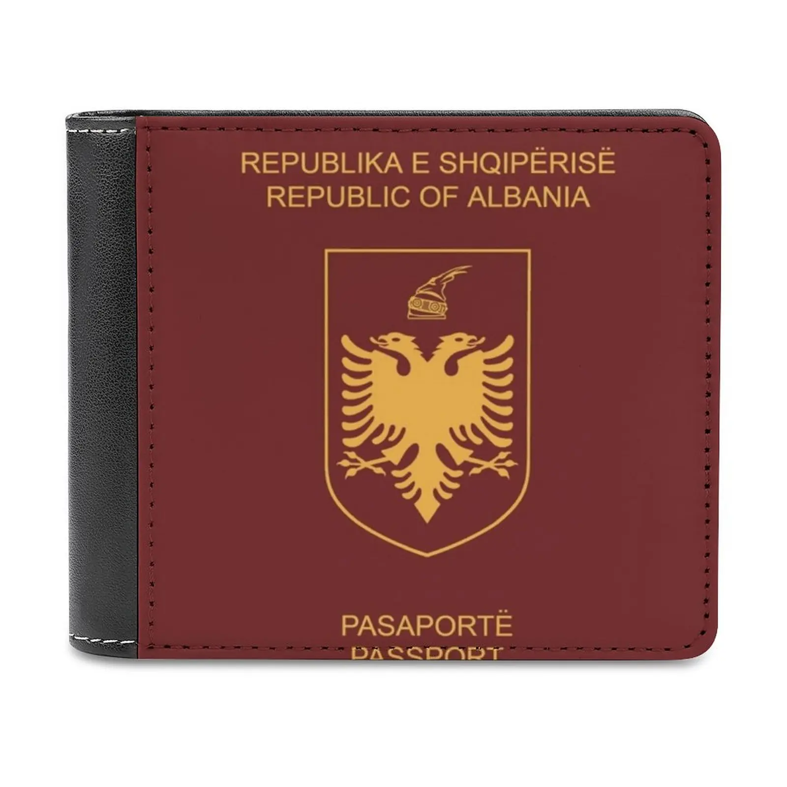 

Albania Passport New Men Wallets Pu Leather Men Purse High Quality Male Wallet Albania Albanian Albanian Passport Albanian
