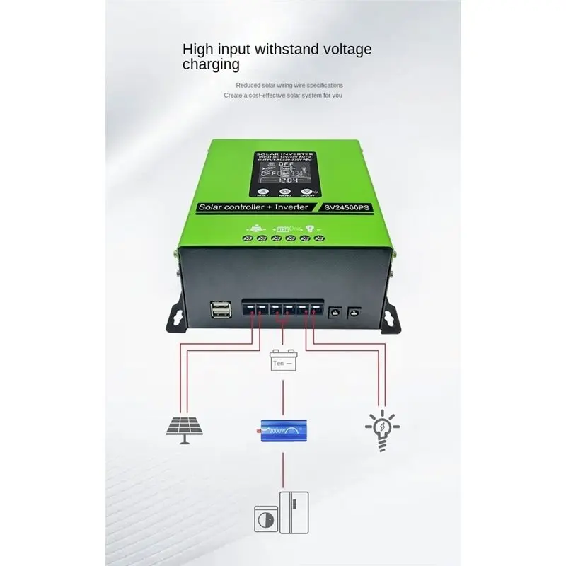 ABJF-Solar Power Inverter Control 12V 24V Single-Phase Photovoltaic Charging And Off-Grid System 500W Pure Sine Wave